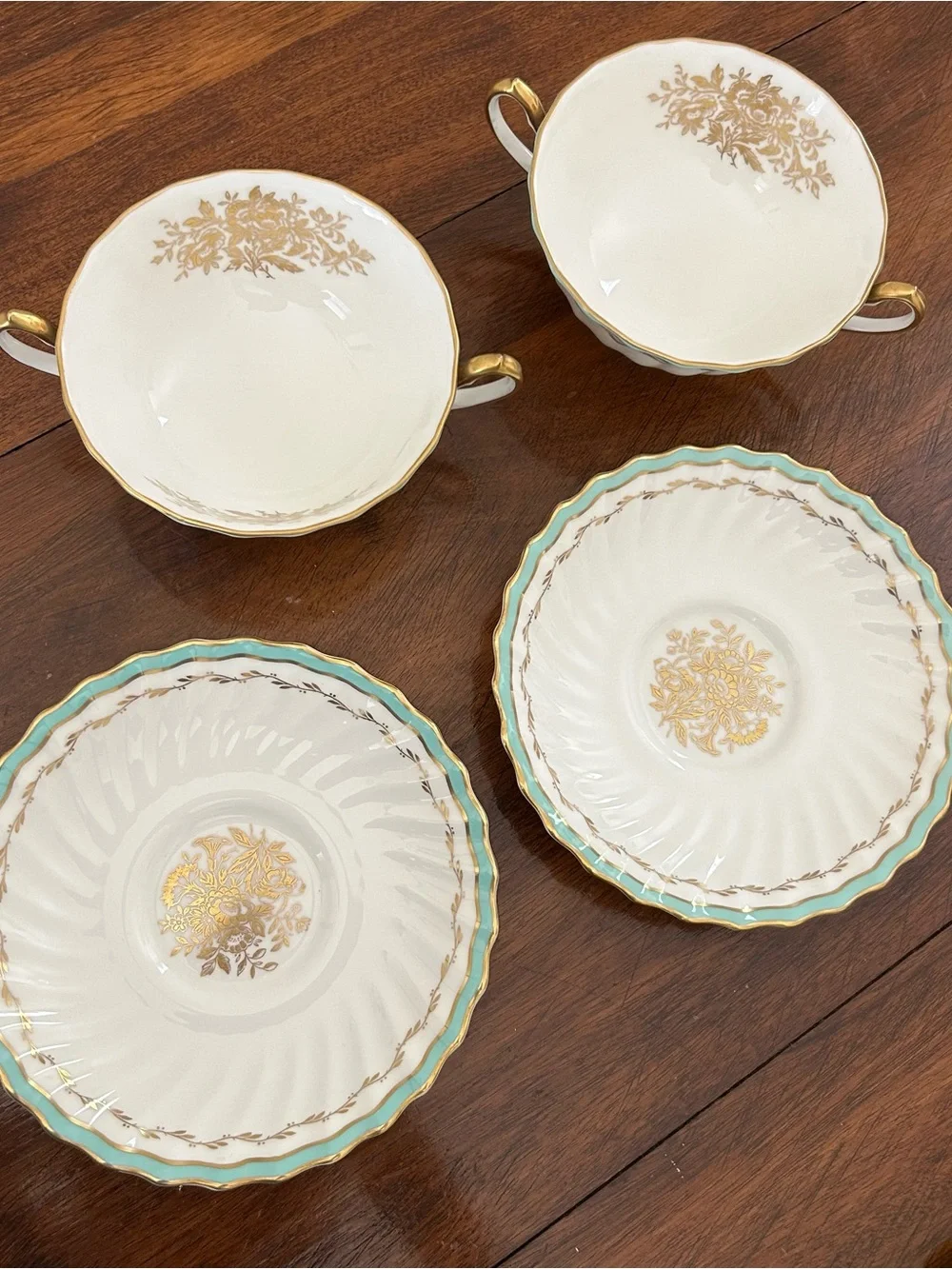 Vintage Royal Doulton Camrose H4903 Bouillon Cup & Saucer